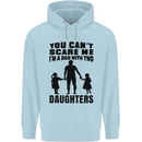 Dad With Two Daughters Funny Fathers Day Mens 80% Cotton Hoodie Light Blue