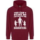 Dad With Two Daughters Funny Fathers Day Mens 80% Cotton Hoodie Maroon