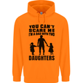 Dad With Two Daughters Funny Fathers Day Mens 80% Cotton Hoodie Orange