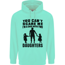 Dad With Two Daughters Funny Fathers Day Mens 80% Cotton Hoodie Peppermint