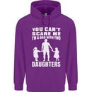 Dad With Two Daughters Funny Fathers Day Mens 80% Cotton Hoodie Purple