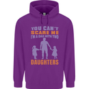 Dad With Two Daughters Funny Fathers Day Mens 80% Cotton Hoodie Purple