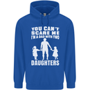 Dad With Two Daughters Funny Fathers Day Mens 80% Cotton Hoodie Royal Blue