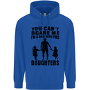 Dad With Two Daughters Funny Fathers Day Mens 80% Cotton Hoodie Royal Blue