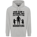 Dad With Two Daughters Funny Fathers Day Mens 80% Cotton Hoodie Sports Grey