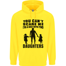 Dad With Two Daughters Funny Fathers Day Mens 80% Cotton Hoodie Yellow