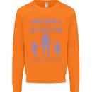 Dad With Two Daughters Funny Fathers Day Mens Sweatshirt Jumper Orange