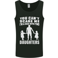 Dad With Two Daughters Funny Fathers Day Mens Vest Tank Top Black