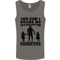 Dad With Two Daughters Funny Fathers Day Mens Vest Tank Top Charcoal