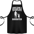 Dad With a Daughter Funny Fathers Day Cotton Apron 100% Organic Black