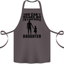 Dad With a Daughter Funny Fathers Day Cotton Apron 100% Organic Dark Grey