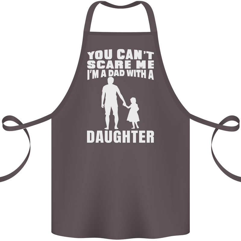Dad With a Daughter Funny Fathers Day Cotton Apron 100% Organic Dark Grey