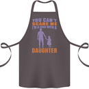 Dad With a Daughter Funny Fathers Day Cotton Apron 100% Organic Dark Grey