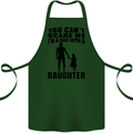 Dad With a Daughter Funny Fathers Day Cotton Apron 100% Organic Forest Green