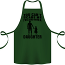 Dad With a Daughter Funny Fathers Day Cotton Apron 100% Organic Forest Green