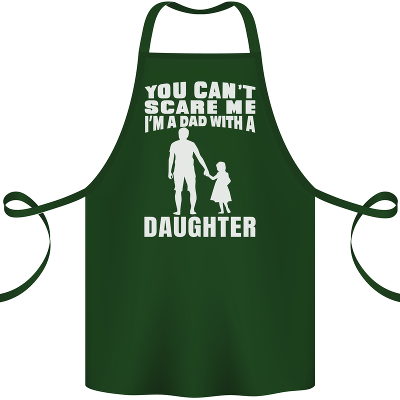 Dad With a Daughter Funny Fathers Day Cotton Apron 100% Organic Forest Green