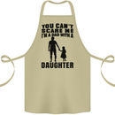 Dad With a Daughter Funny Fathers Day Cotton Apron 100% Organic Khaki