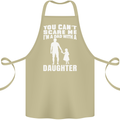 Dad With a Daughter Funny Fathers Day Cotton Apron 100% Organic Khaki