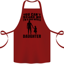 Dad With a Daughter Funny Fathers Day Cotton Apron 100% Organic Maroon