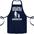 Dad With a Daughter Funny Fathers Day Cotton Apron 100% Organic Navy Blue