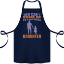 Dad With a Daughter Funny Fathers Day Cotton Apron 100% Organic Navy Blue
