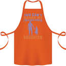 Dad With a Daughter Funny Fathers Day Cotton Apron 100% Organic Orange