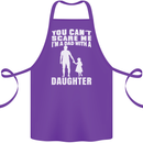Dad With a Daughter Funny Fathers Day Cotton Apron 100% Organic Purple