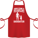 Dad With a Daughter Funny Fathers Day Cotton Apron 100% Organic Red