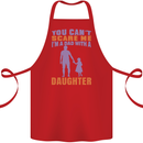 Dad With a Daughter Funny Fathers Day Cotton Apron 100% Organic Red