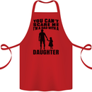 Dad With a Daughter Funny Fathers Day Cotton Apron 100% Organic Red