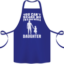 Dad With a Daughter Funny Fathers Day Cotton Apron 100% Organic Royal Blue