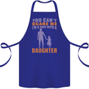 Dad With a Daughter Funny Fathers Day Cotton Apron 100% Organic Royal Blue