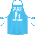 Dad With a Daughter Funny Fathers Day Cotton Apron 100% Organic Turquoise
