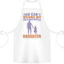 Dad With a Daughter Funny Fathers Day Cotton Apron 100% Organic White