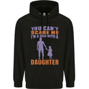 Dad With a Daughter Funny Fathers Day Mens 80% Cotton Hoodie Black