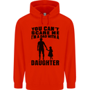 Dad With a Daughter Funny Fathers Day Mens 80% Cotton Hoodie Bright Red