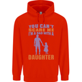 Dad With a Daughter Funny Fathers Day Mens 80% Cotton Hoodie Bright Red