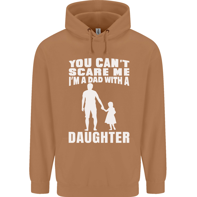 Dad With a Daughter Funny Fathers Day Mens 80% Cotton Hoodie Caramel Latte