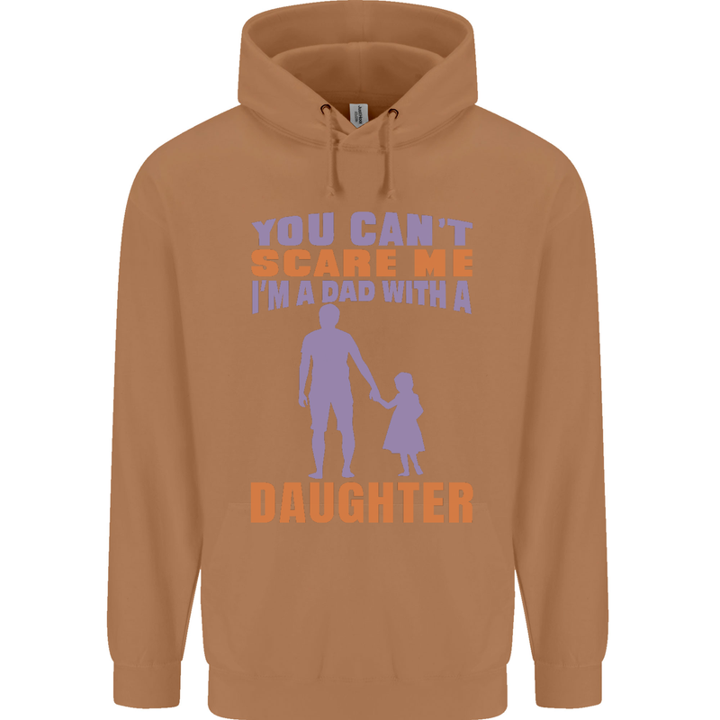 Dad With a Daughter Funny Fathers Day Mens 80% Cotton Hoodie Caramel Latte