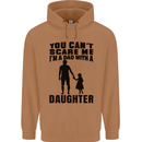 Dad With a Daughter Funny Fathers Day Mens 80% Cotton Hoodie Caramel Latte