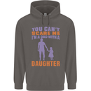Dad With a Daughter Funny Fathers Day Mens 80% Cotton Hoodie Charcoal