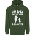 Dad With a Daughter Funny Fathers Day Mens 80% Cotton Hoodie Forest Green