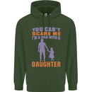 Dad With a Daughter Funny Fathers Day Mens 80% Cotton Hoodie Forest Green