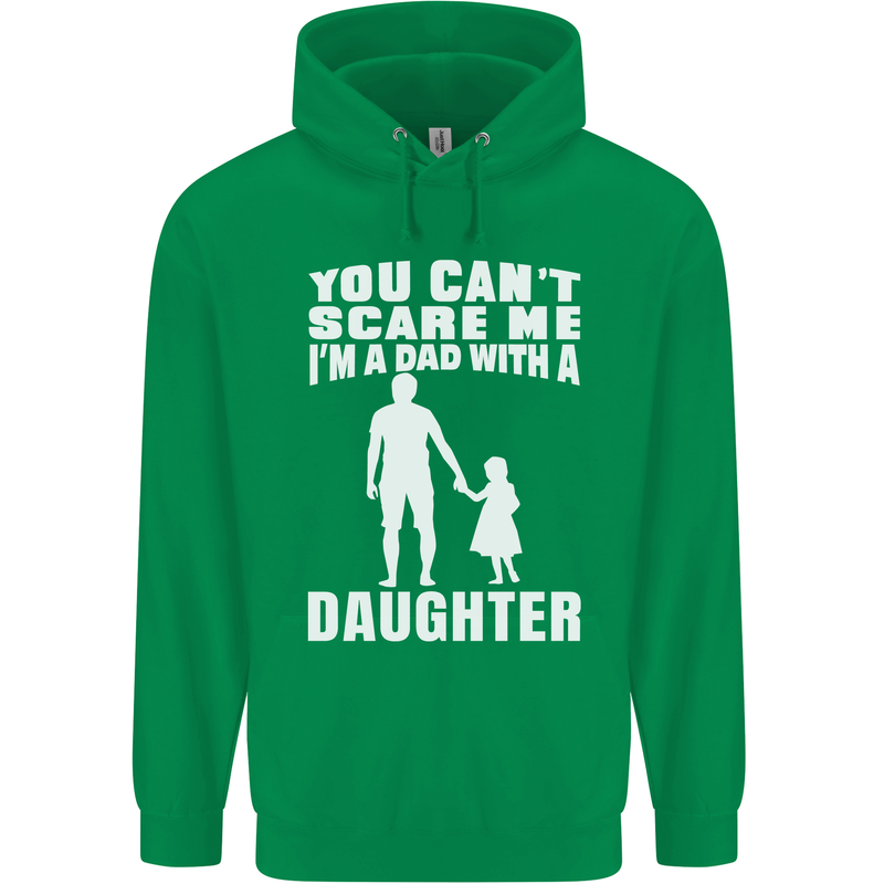 Dad With a Daughter Funny Fathers Day Mens 80% Cotton Hoodie Irish Green