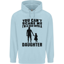 Dad With a Daughter Funny Fathers Day Mens 80% Cotton Hoodie Light Blue