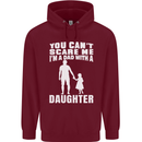 Dad With a Daughter Funny Fathers Day Mens 80% Cotton Hoodie Maroon