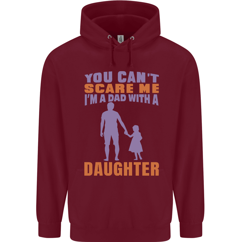 Dad With a Daughter Funny Fathers Day Mens 80% Cotton Hoodie Maroon