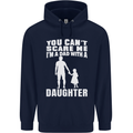 Dad With a Daughter Funny Fathers Day Mens 80% Cotton Hoodie Navy Blue