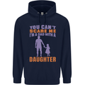 Dad With a Daughter Funny Fathers Day Mens 80% Cotton Hoodie Navy Blue