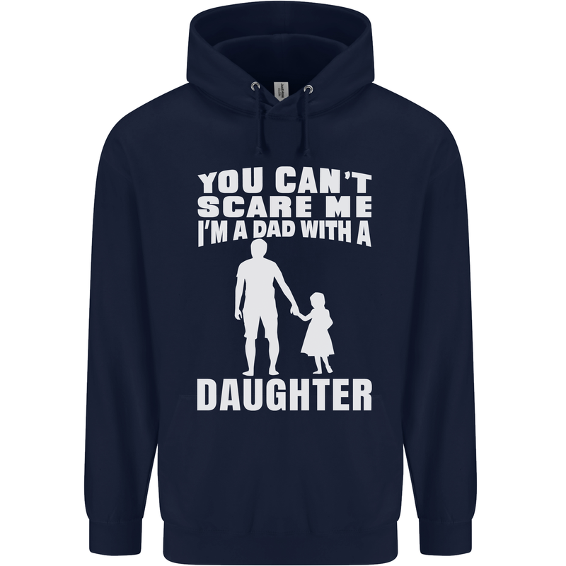 Dad With a Daughter Funny Fathers Day Mens 80% Cotton Hoodie Navy Blue